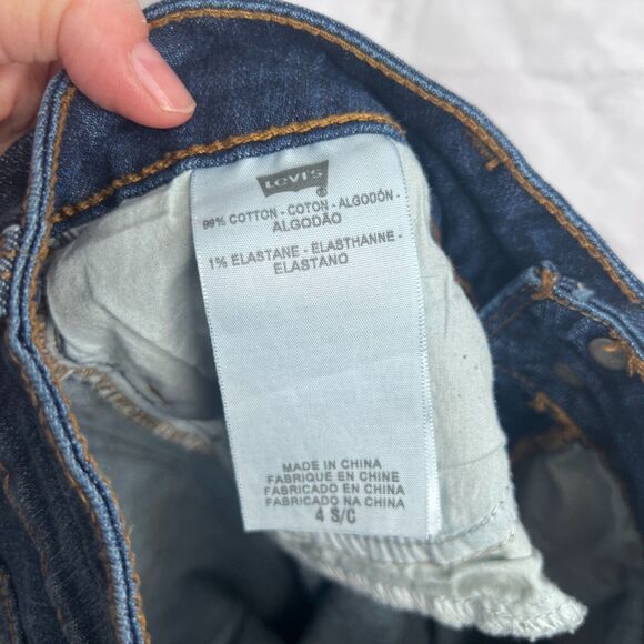 Levis 526 Slender Boot Cut Denim Jeans Dark Wash Size 4 Short Basic Casual - Picture 9 of 10